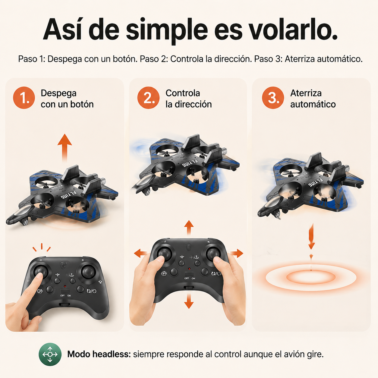 Avion Tipo Dron 360 A Control Remoto — vista 4