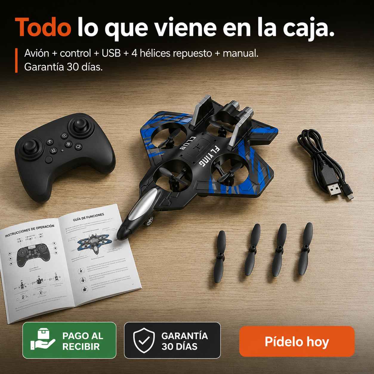 Avion Tipo Dron 360 A Control Remoto — vista 7
