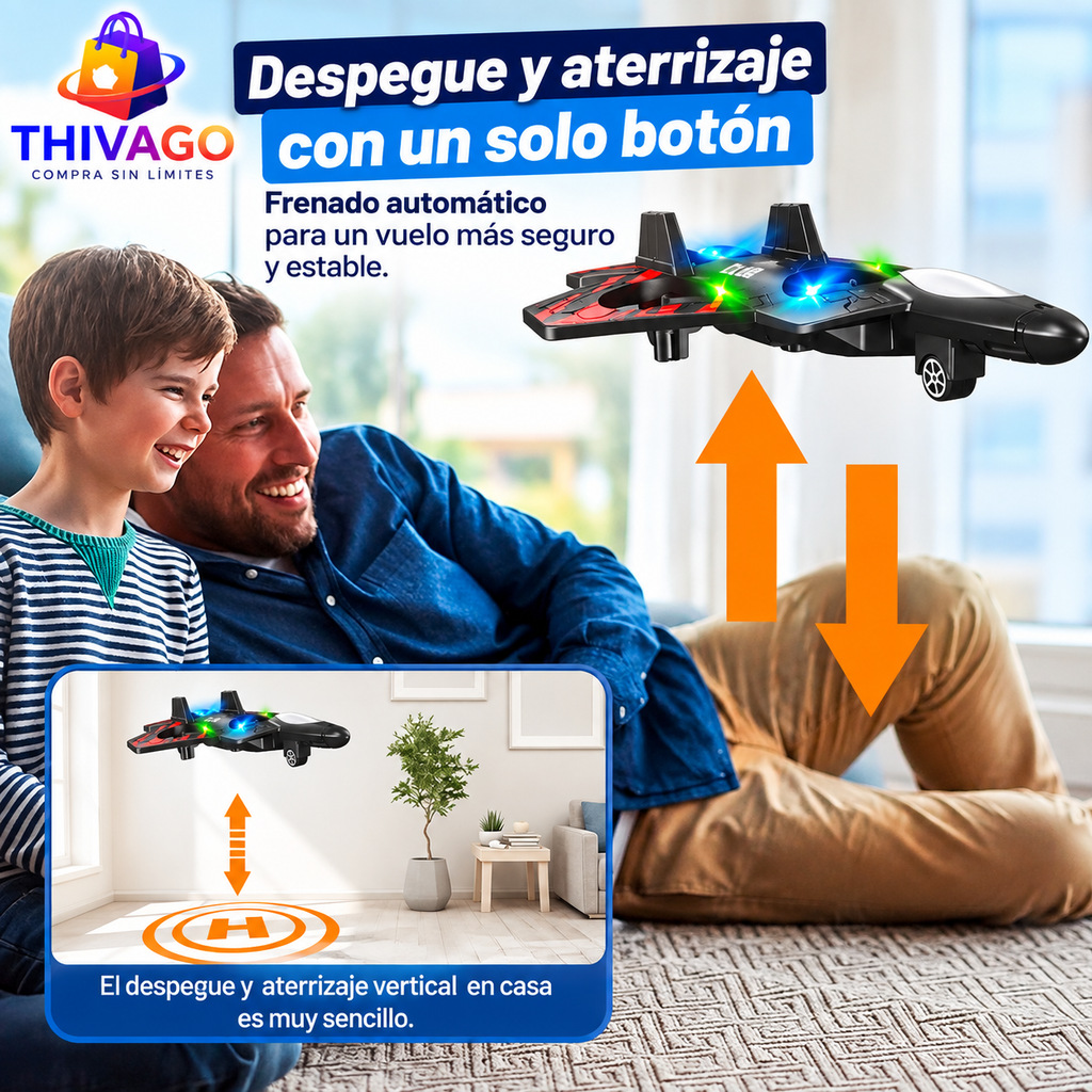 Avión Tipo Dron 360 A Control Remoto - Diseñado para rebotar y no romperse